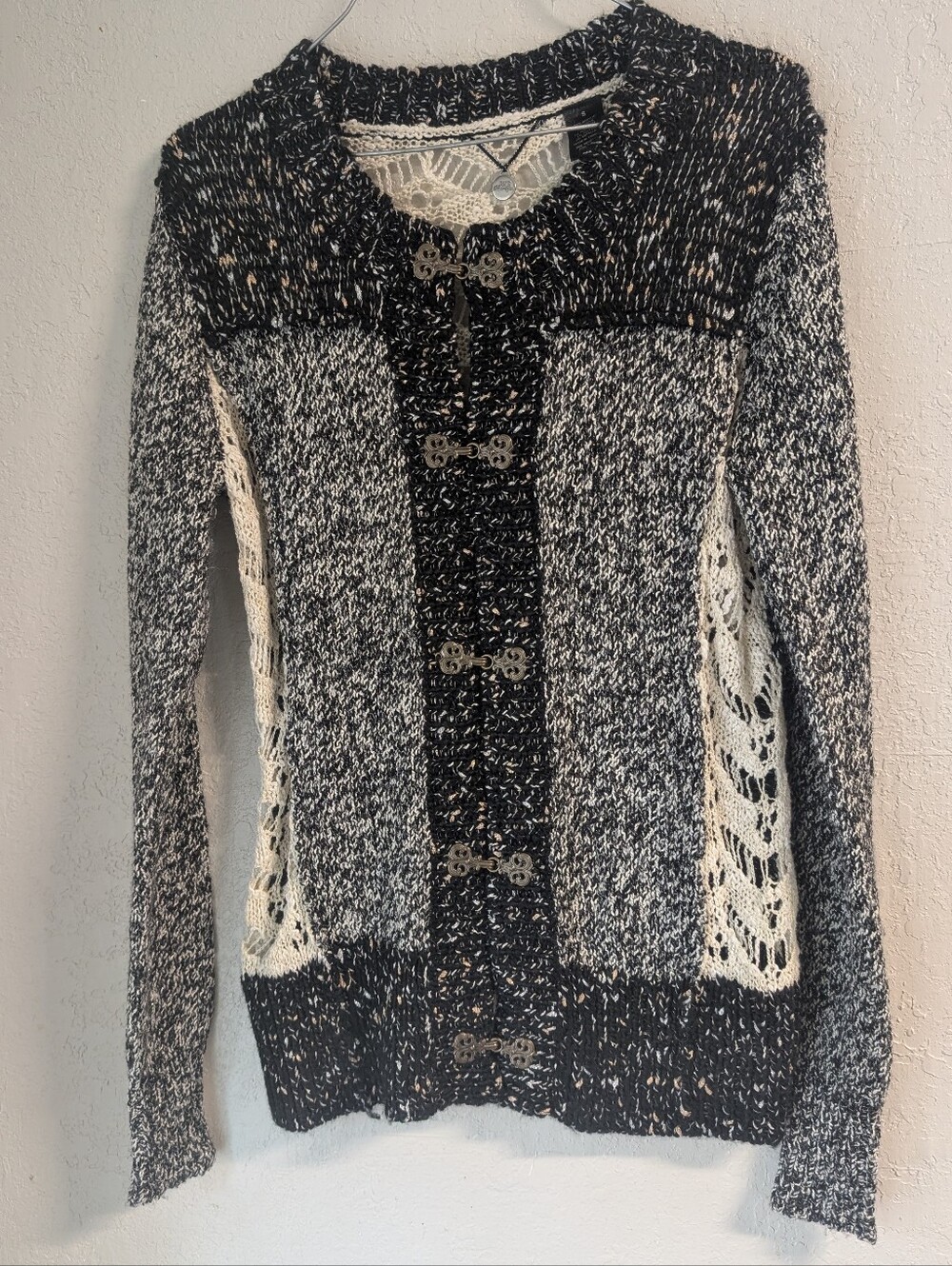 Open Weave Knit Cardigan S Dainty Whimsy Whimsigoth Cottagecore Fairy Goth Glam
